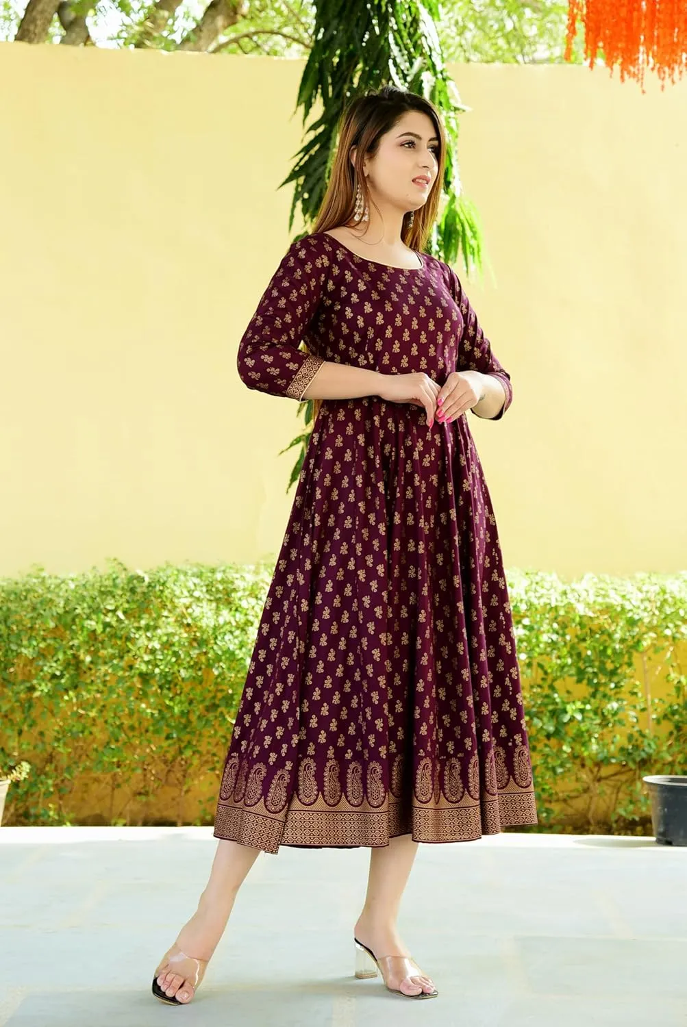 Indian Ethnic coverage swampy mine skip agility fanatical Wear Traditional Weeding outfits Sophia-Art Rayon Floral Print Only Kurti Dress for Women and Girls Elegant 
