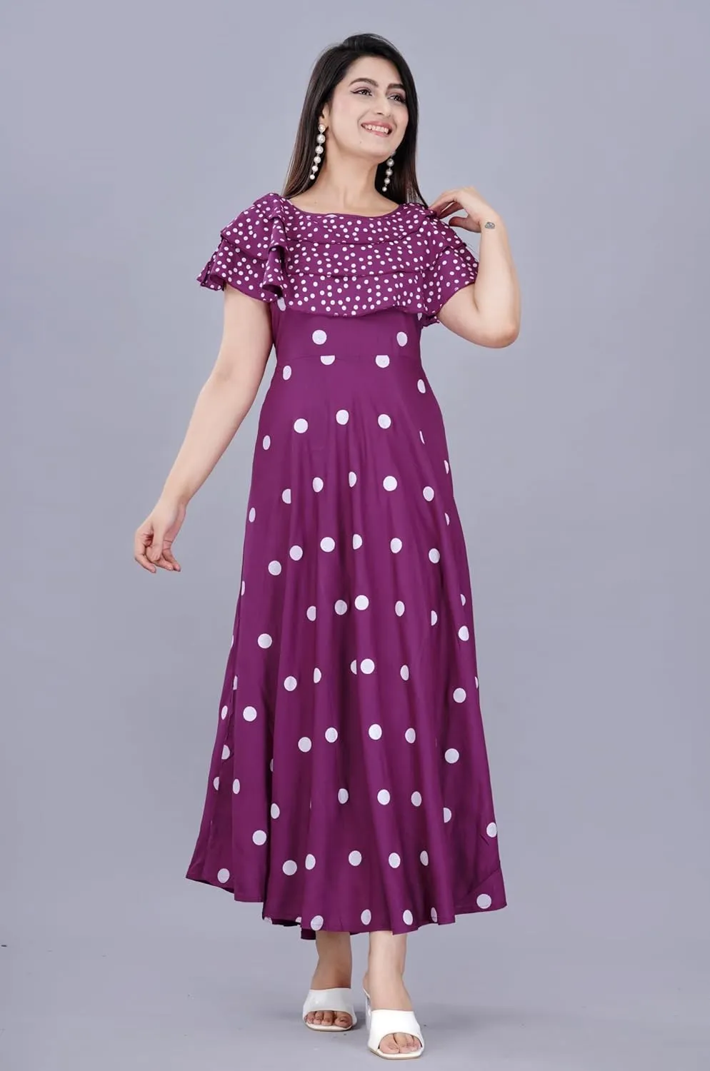 Indian Ethnic Wear Traditional Weeding outfits Sophia-Art Rayon Floral Print Only conducive purify poetry Kurti Dress for Women and Girls Elegant 