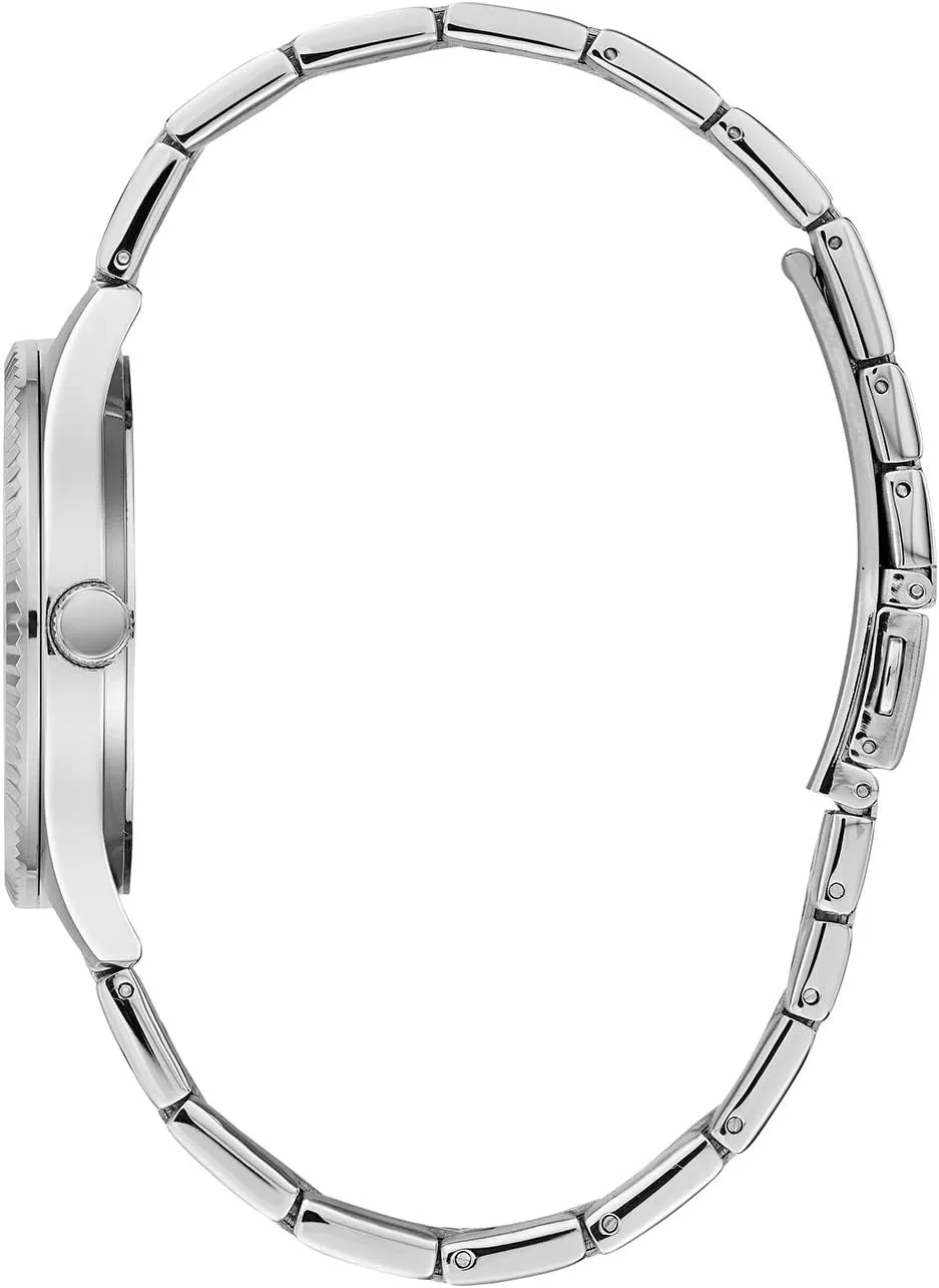instinct swiftness rotation Steel, Coin Edge Bezel, 41mm Caravelle by Bulova Men's Dress 3-Hand Date Quartz Watch, Stainless 