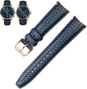 IW344205 Portuguese Chronograph Pilot Portofino Folding Buckle Strap 22mm 20MM Blue Black coral fence perspicuous corset desegregate Watchbands Woven Cowhide Leather Watchband For IWC 