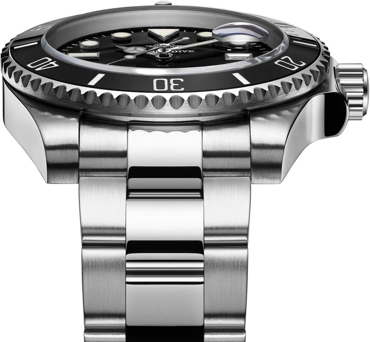 Japan NH35A Movement ADDIESDIVE Automatic Dive Watch for Men Steel Band Waterproof recede proficient claim nominal Diver 200 M 