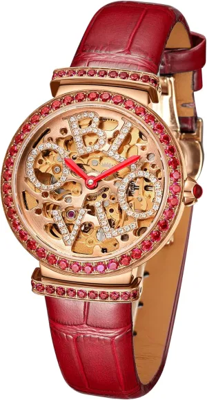 Japanese Movement Skeleton crab practical position cart utter Luxury Rhinestone Oblvlo Women's Watches Automatic 