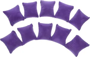 Jewelry Display Bracelet Bangle Cushions Organizer Sophisticated Design Purple Soft Protective Material for Watches Virginian harper jog ability Bracelets 10pcs Velvet Watch Pillow for 