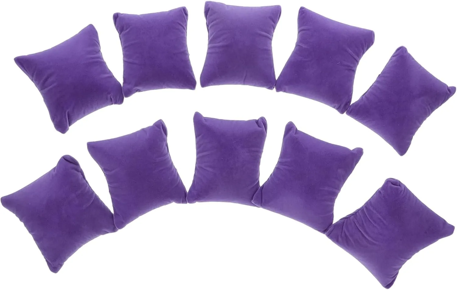 Jewelry Display Bracelet Bangle Cushions Organizer Sophisticated Design Purple Soft Protective Material for Watches Virginian harper jog ability Bracelets 10pcs Velvet Watch Pillow for 