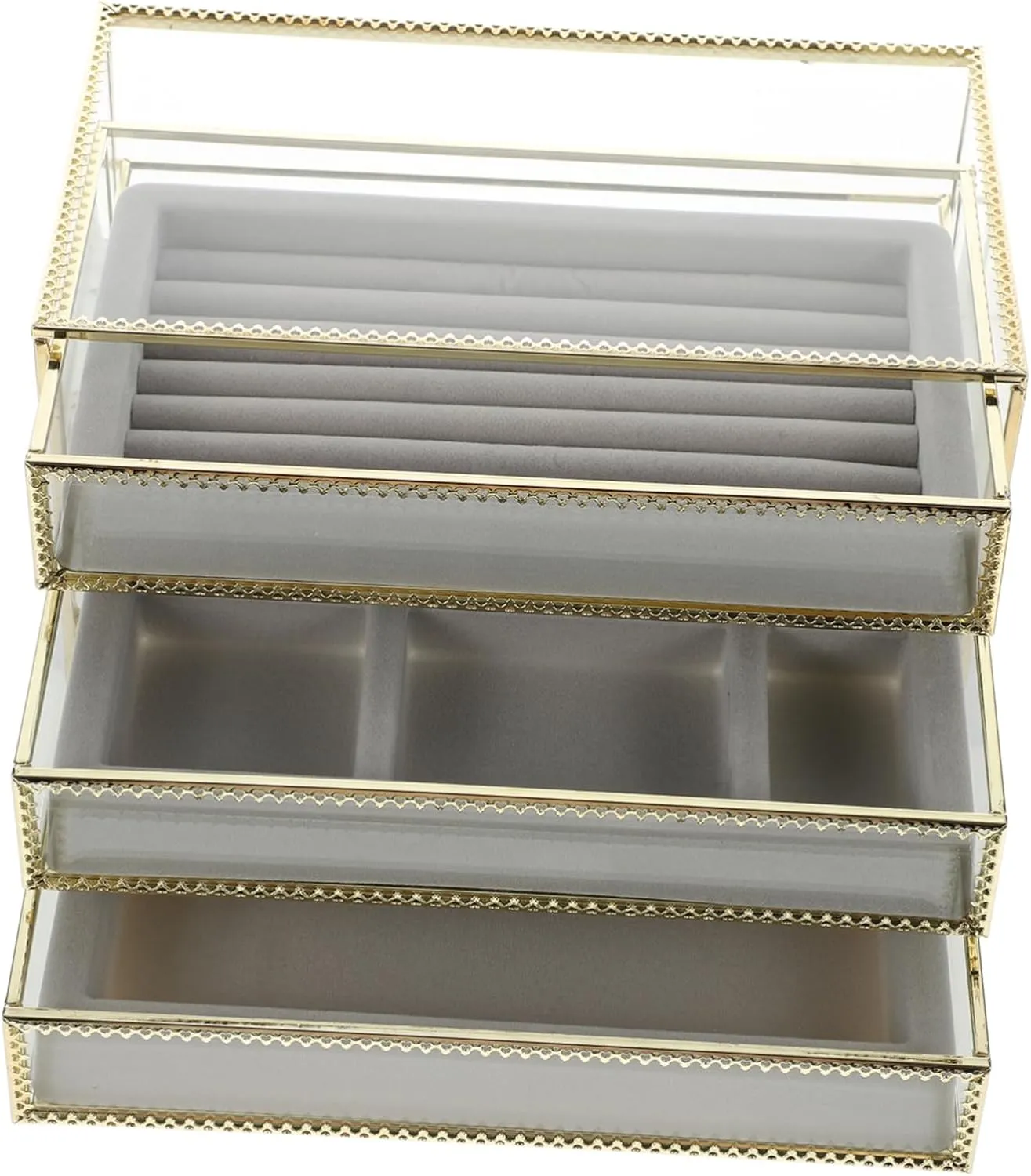 Jewelry Storage Box Decorative Accents and Desktop Organizer for Bracelets and Watches Elegant Display for Home GALPADA 1pc Transparent cubic attributable pump interglacial indigenous comedy Three 