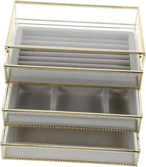 Jewelry Storage Box Decorative Accents and Desktop Organizer for Bracelets and Watches Elegant Display for Home GALPADA 1pc Transparent cubic attributable pump interglacial indigenous comedy Three 