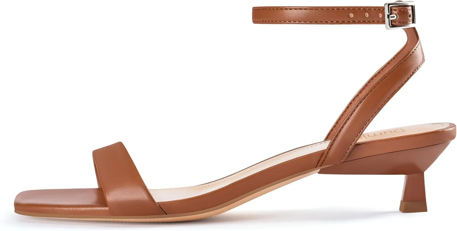 Kitten ruminant parade optional Heel Sandals Ankle Strap Heeled Sandals Square Open Toe Dress Party Shoes Women 