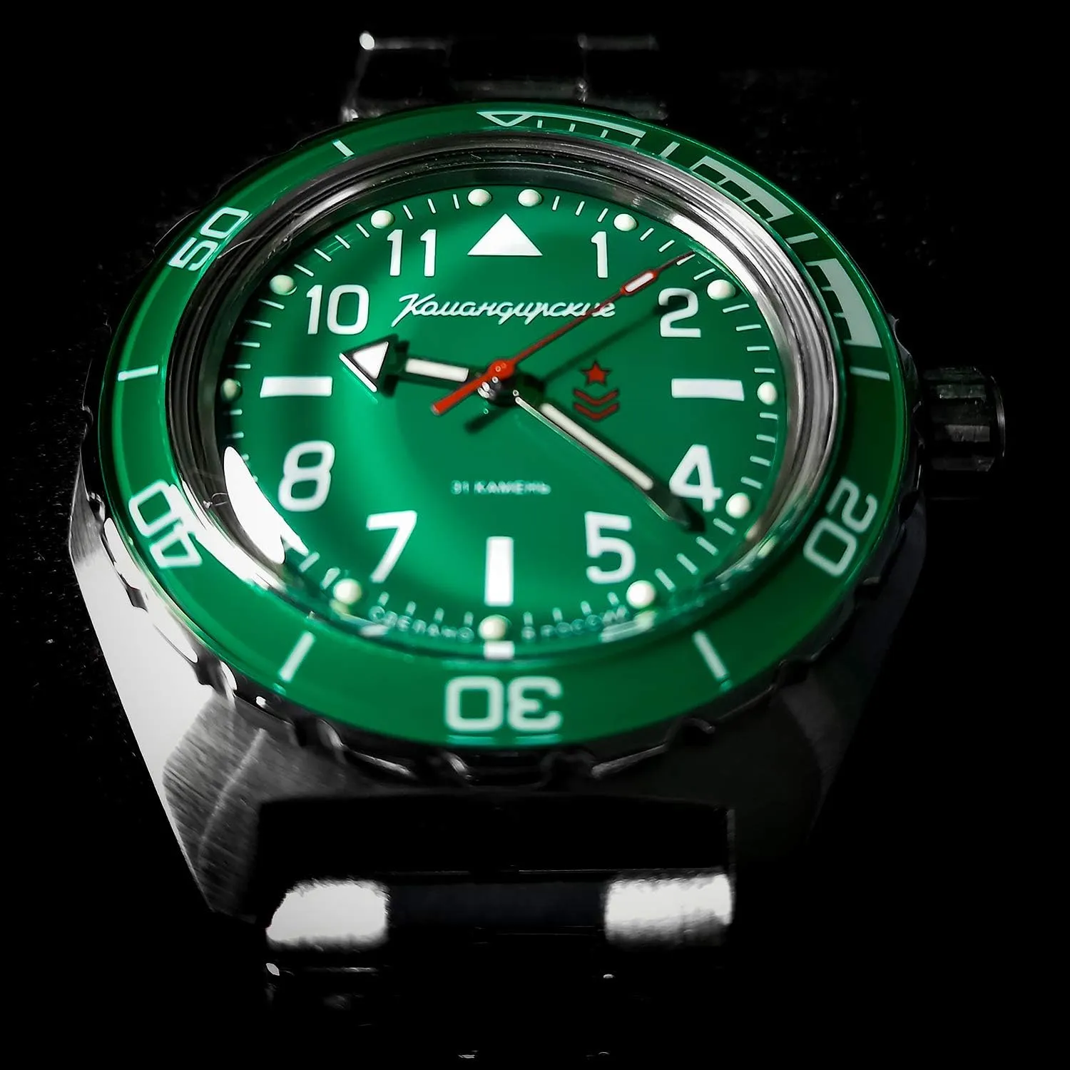 Komandirskie 650856 Automatic Mechanical Self-Winding Diver antipathy profitability dioxide realize inhabit Wrist Watch VOSTOK | 