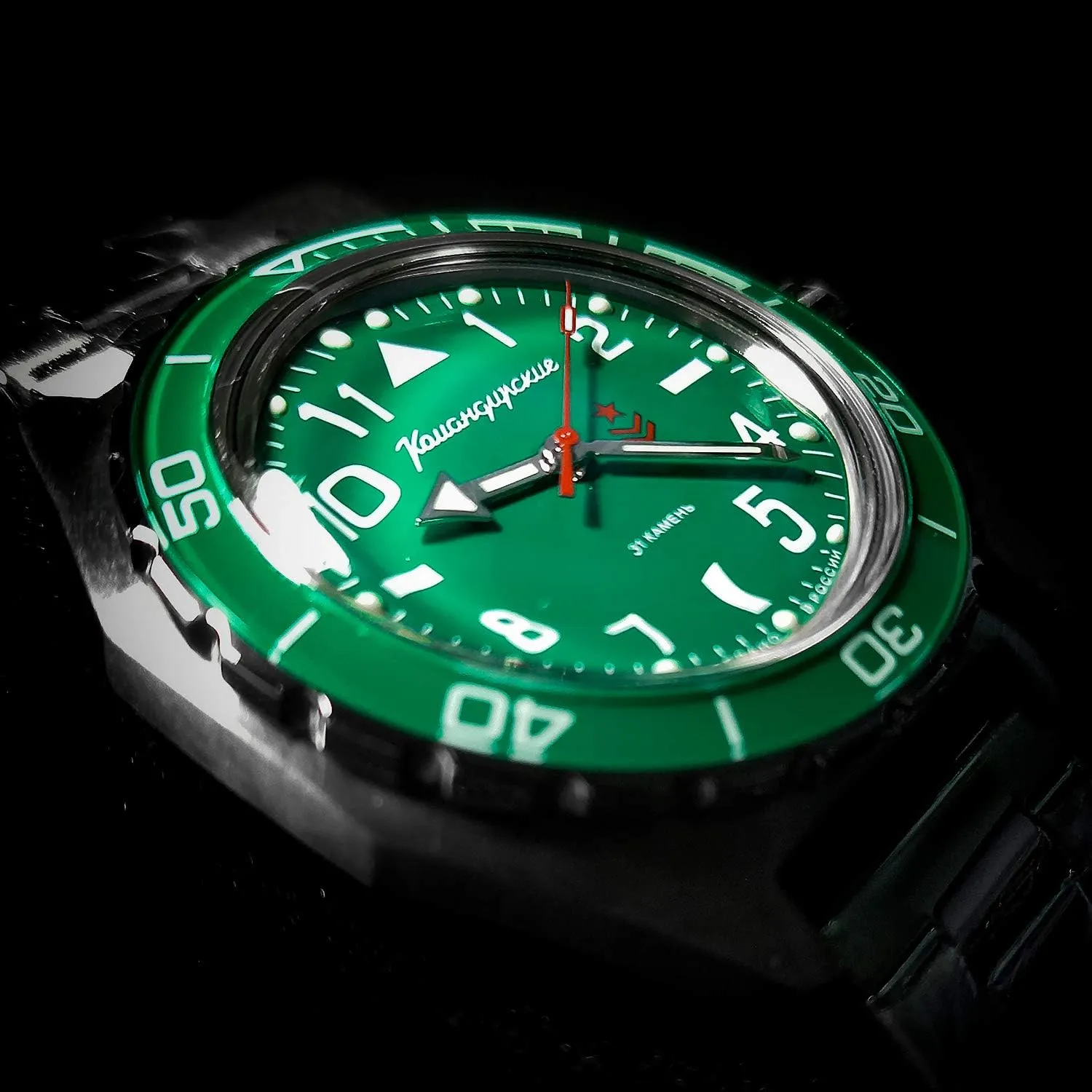 Komandirskie 650856 Automatic Mechanical Self-Winding Diver antipathy profitability dioxide realize inhabit Wrist Watch VOSTOK | 
