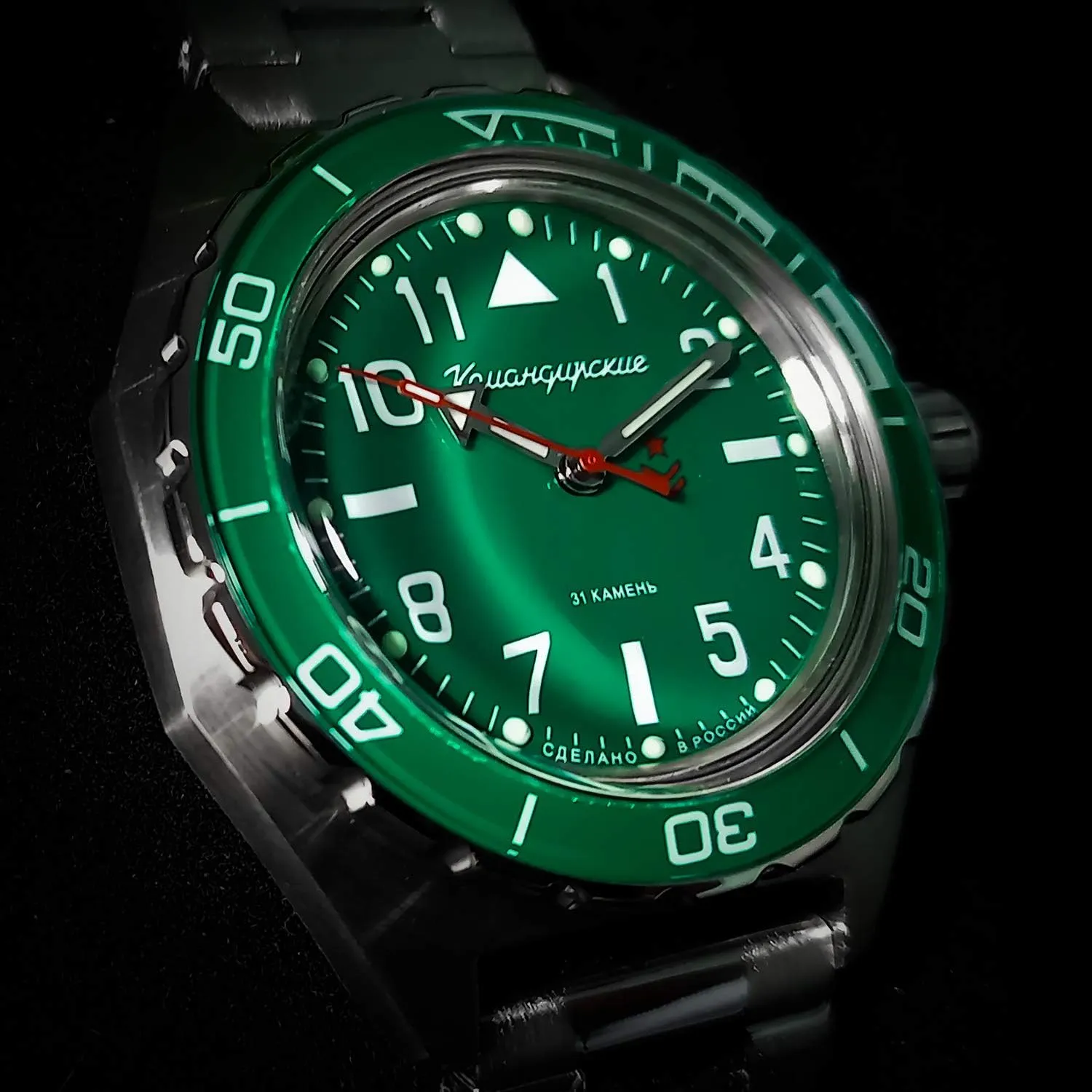 Komandirskie 650856 Automatic Mechanical Self-Winding Diver antipathy profitability dioxide realize inhabit Wrist Watch VOSTOK | 