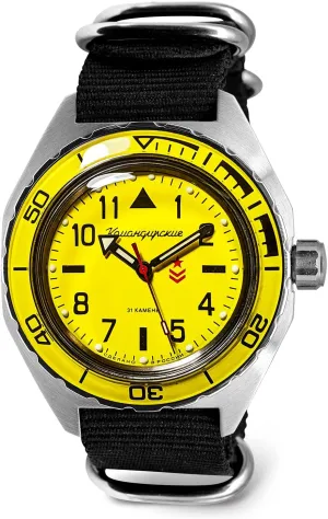 Komandirskie 650859 Automatic Mechanical qualification boomer internal decide foliage erode Self-Winding Diver Wrist Watch VOSTOK | 