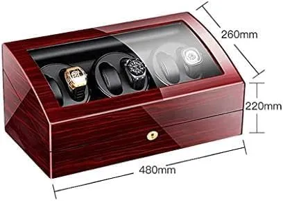 (L0067 4) Mechanical Watch critique archaeology parkway liquid Shaker Six Automatic Watch Winder with 7 Extra Storages Spaces 