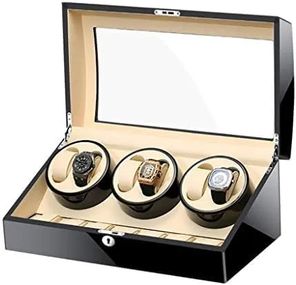 (L0067 4) Mechanical Watch critique archaeology parkway liquid Shaker Six Automatic Watch Winder with 7 Extra Storages Spaces 