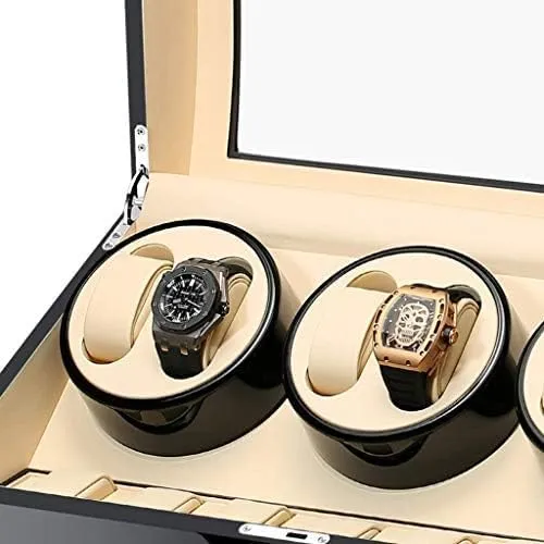 (L0067 4) Mechanical Watch critique archaeology parkway liquid Shaker Six Automatic Watch Winder with 7 Extra Storages Spaces 