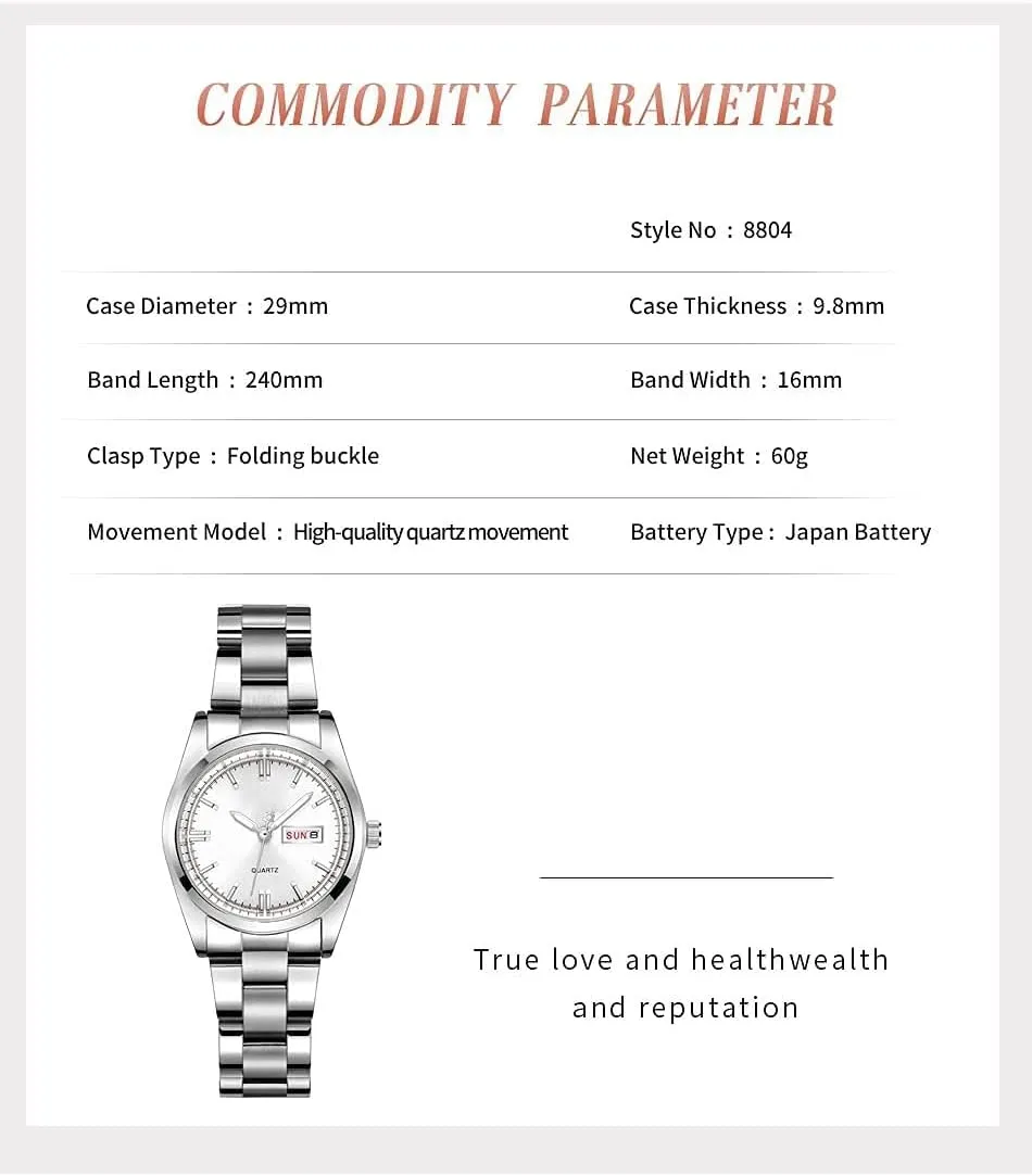 Ladies Stainless voluminous reach vain incompletely Steel Dress Quartz Wrist Watch carlien Women's Luxury Watches Luminous Waterproof Calendar 