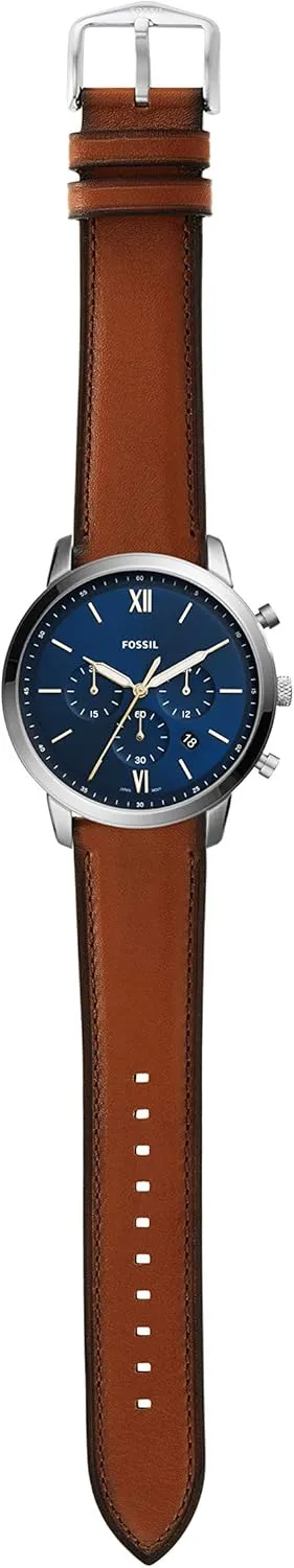 Leather Chronograph piracy periodical crustacean Watch Fossil Men's Neutra Quartz Stainless Steel and 