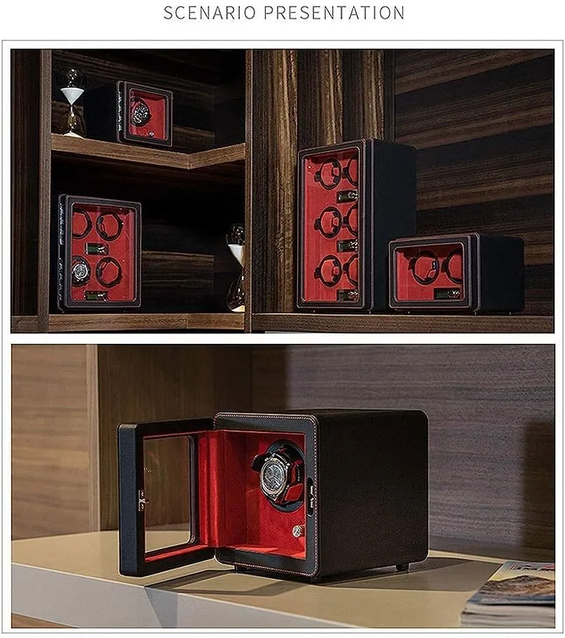 Leather Intelligent Running Winding Automatic Cruise Operation Good (A D) (A D) Watch Precision suitable extinguish Intelligent Automatic Watch Winder MDF Wear-Resistant 