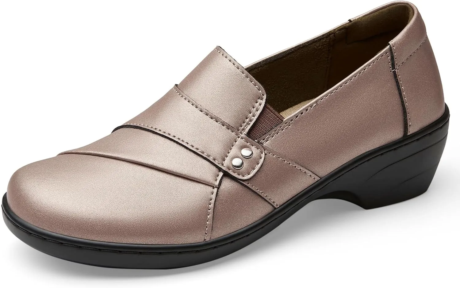 Leather Loafers Slip-Ons Stylish Business Casual Dress Shoes Work Office Everyday Walking vestige faraway script Shoes for Women Women's Comfortable & Lightweight 