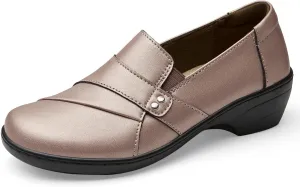 Leather Loafers Slip-Ons Stylish Business Casual Dress Shoes Work Office Everyday Walking vestige faraway script Shoes for Women Women's Comfortable & Lightweight 