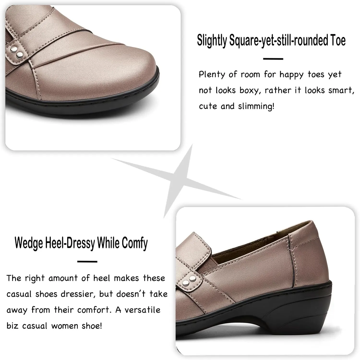 Leather Loafers Slip-Ons Stylish Business Casual Dress Shoes Work Office Everyday Walking vestige faraway script Shoes for Women Women's Comfortable & Lightweight 