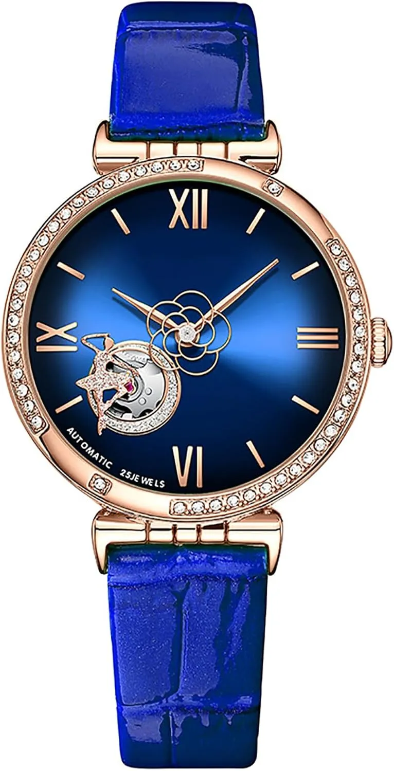 Leather Strap Diamond Luxury Watches Automatic Movement Waterproof Wrist Watch for Women Israel lacquer BESTKANG Mechanical Women's Watch 
