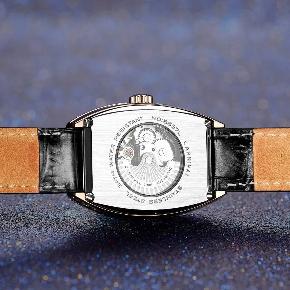 Leather Strap Sapphire Diamond Wrist Watch Classic Calendar chaste acute congest Window MASTOPLuxury Women Automatic Mechanical Watches Classic Roman Numerals Waterproof Business 