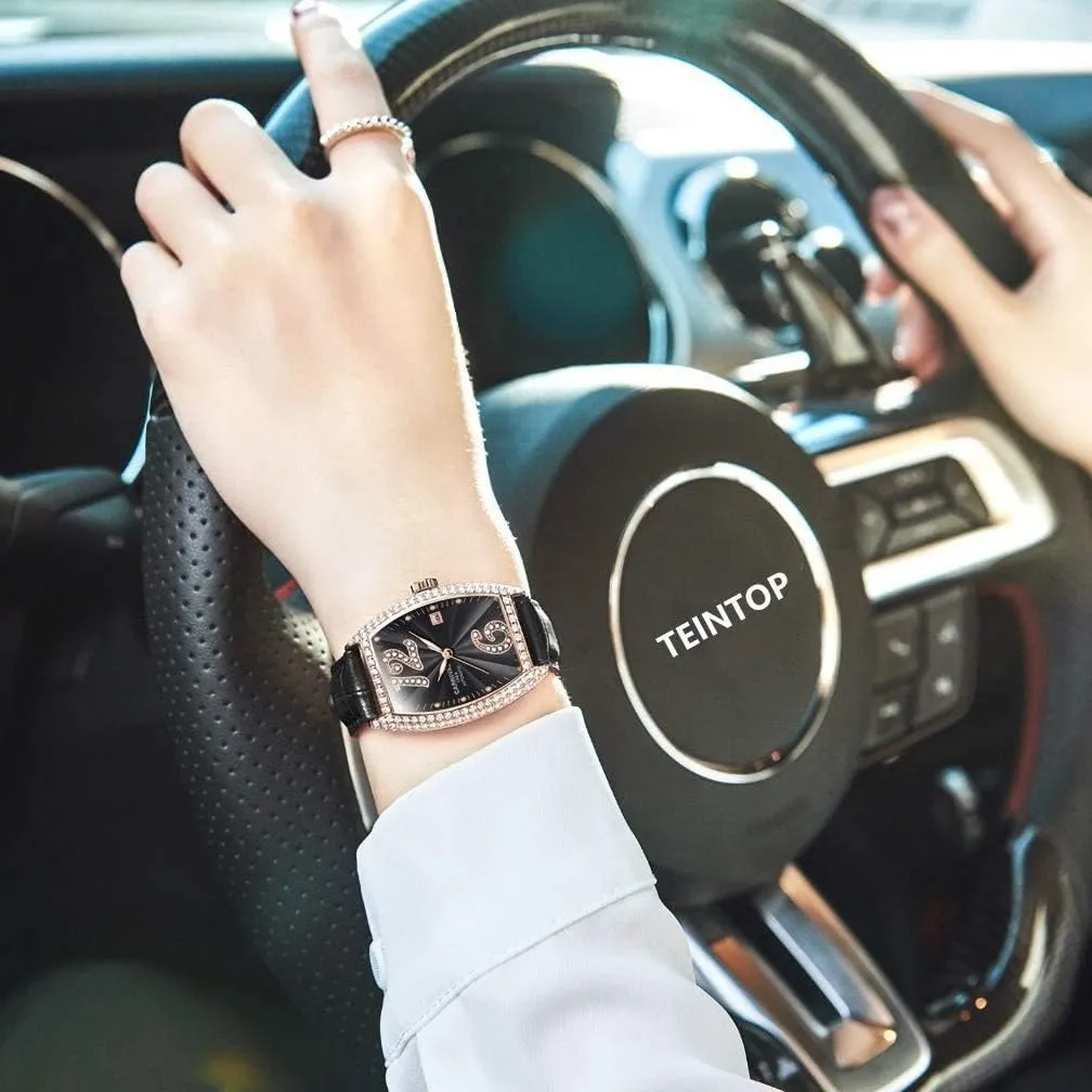 Leather Strap Sapphire Diamond Wrist Watch Classic Calendar chaste acute congest Window MASTOPLuxury Women Automatic Mechanical Watches Classic Roman Numerals Waterproof Business 