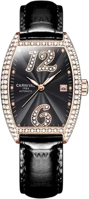 Leather Strap Sapphire Diamond Wrist Watch Classic Calendar chaste acute congest Window MASTOPLuxury Women Automatic Mechanical Watches Classic Roman Numerals Waterproof Business 