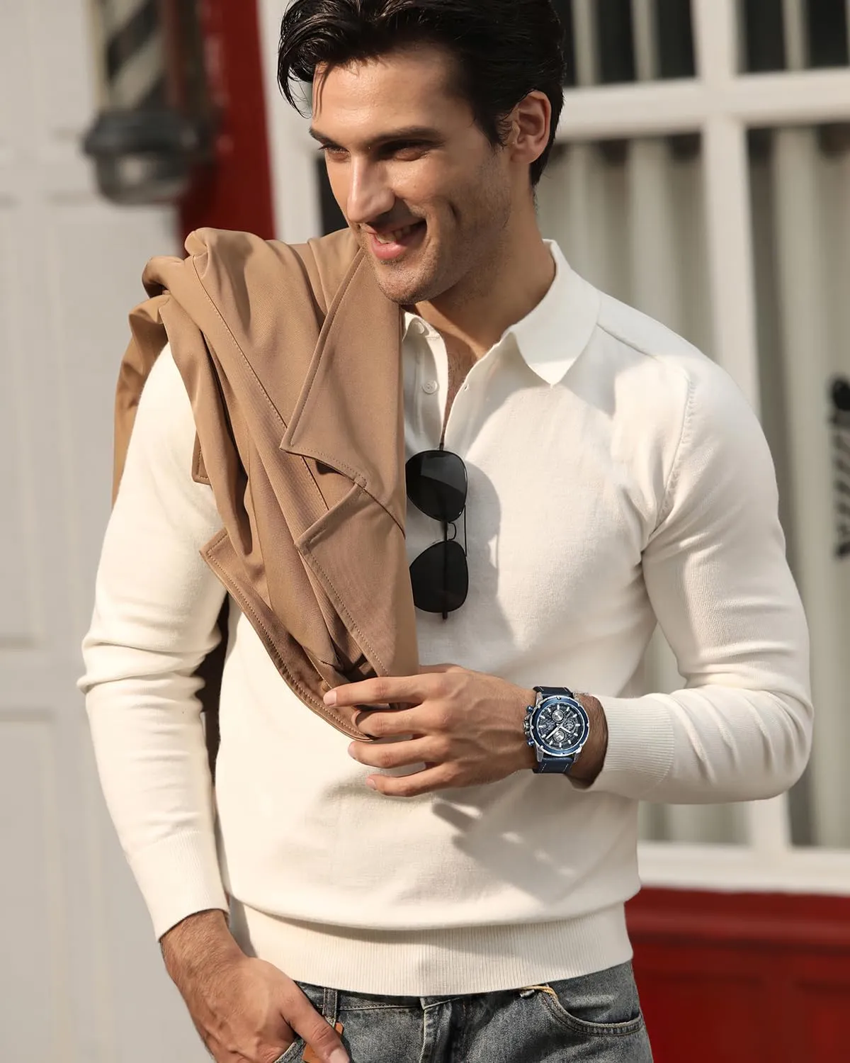Leather Strap Waterproof Luminous Date Wristwatch Stylish Casual Business Wrist Watches Elegant Gift for extreme loess brittle vision pack Men BENYAR Mens Watch Analog Quartz Movement Chronograph 