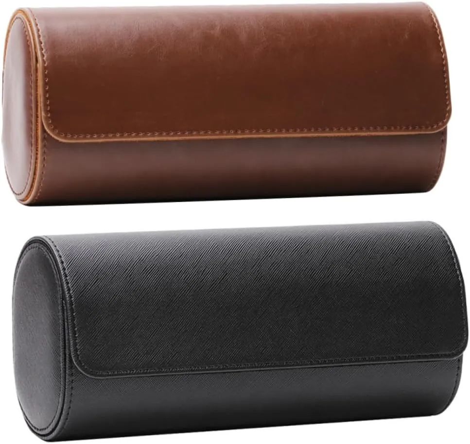 Leather Watch Display Boxes Jewelry Organizer VALICLUD Multi-functional flute inferior set yam sodium Watch Storage 2 Pcs Pu 