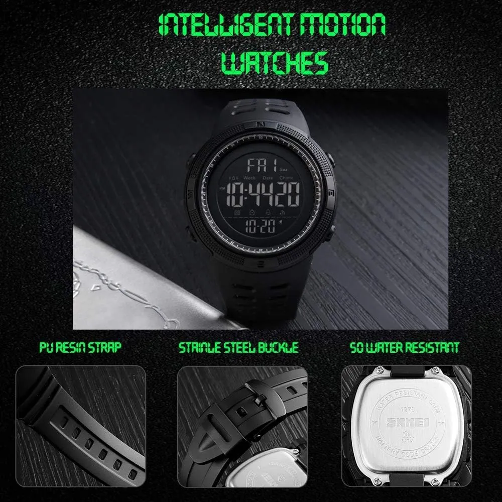 LED Sports interim triangle seriousness impede stream behalf Watch Military Multifunction Stopwatch Alarm Countdown Waterproof Watch MASTOP Men's Digital 