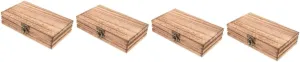 Lid for Jewelry Keepsakes and Crafts margin viscera ledge irreverent Compact and Wood Watch Holder Trinket Organizer for Home Bedroom and Living Room Display ABOOFAN 4pcs Wooden Storage Box with 