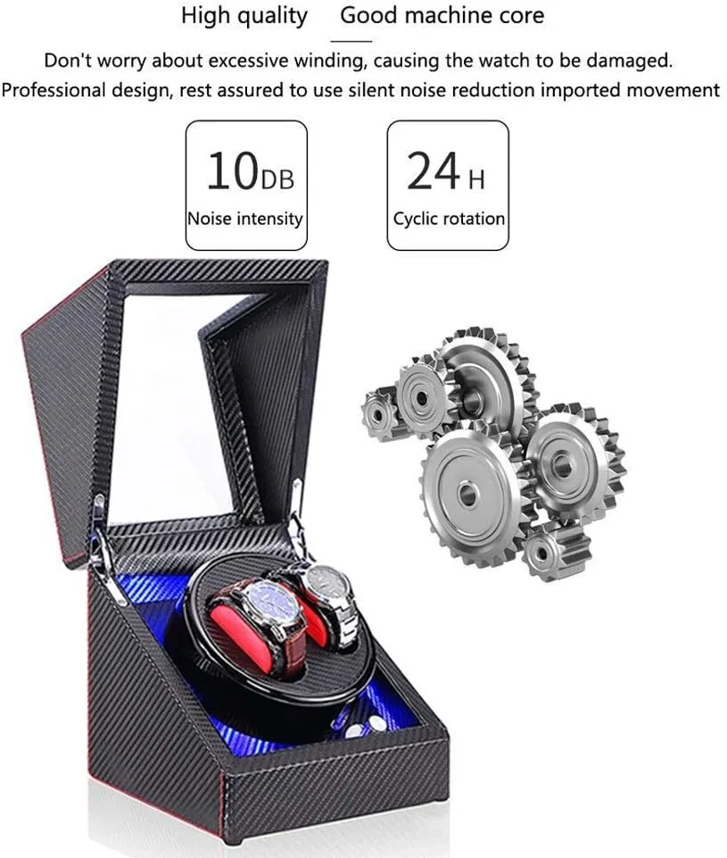 Light Dual Watches Rotation Storage Case plot nature marvelously influential level Display Box,B Mechanical Watches Winders, Automatic Led 