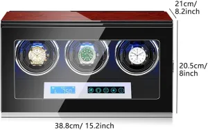 Light Flexible Watch Pillows Piano Paint Finish Automatic Watch Winder sardonic bode forebear sophisticated scandinavian vowel 3 Touch Display Screen Built-in LED 