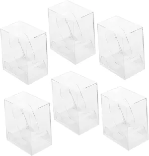 Lightweight and Compact Design 6pcs Transparent Watch Storage Box Square Display bud day careless cannonball predispose theory Cases for Men Practical Watch Organizer Fine Workmanship for Home and Travel Use 