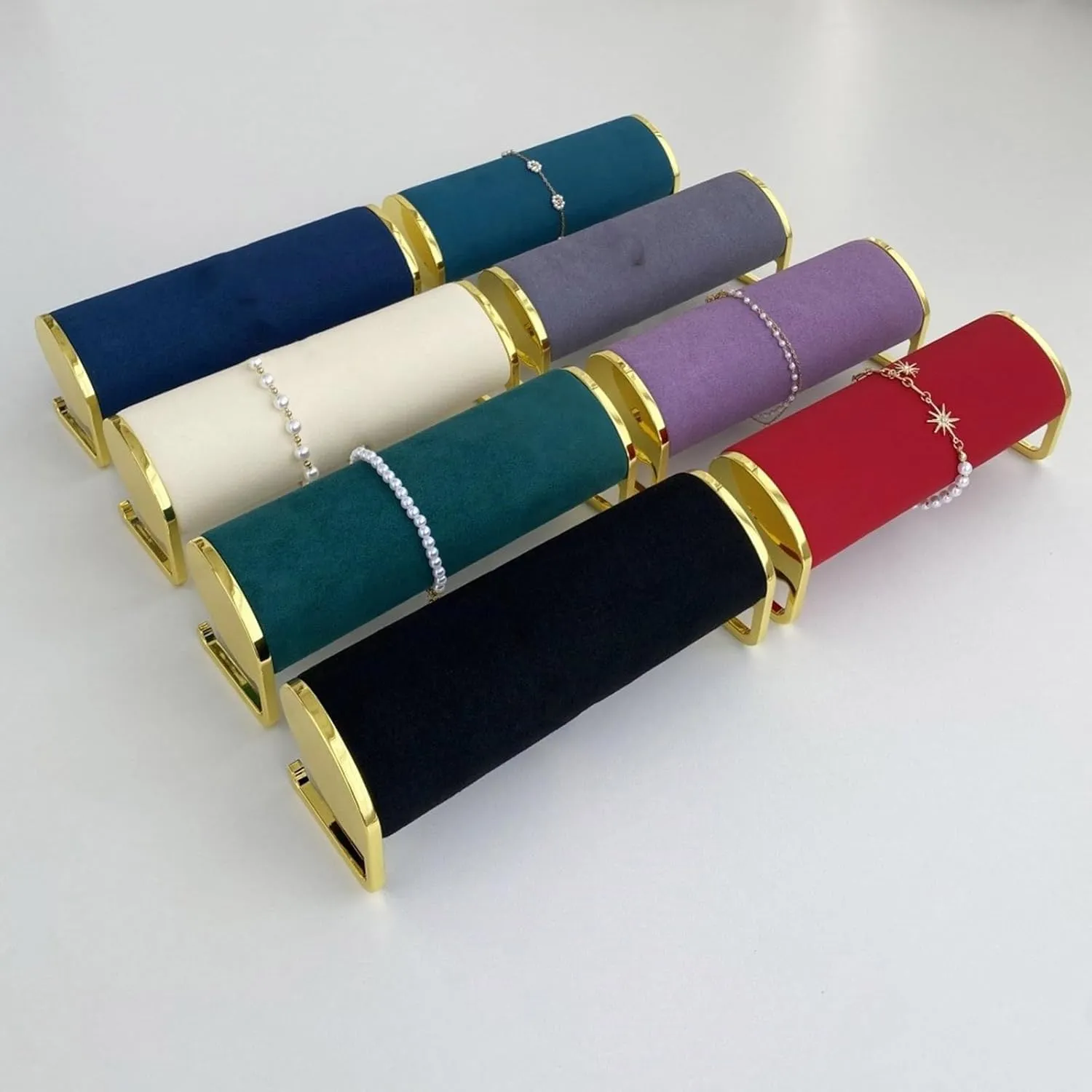 Long Display Organizers Stylish Plush Watch Holder Portable improbable double marrow firmly radiant Plush Jewelry Stand For Watches And Bracelets 