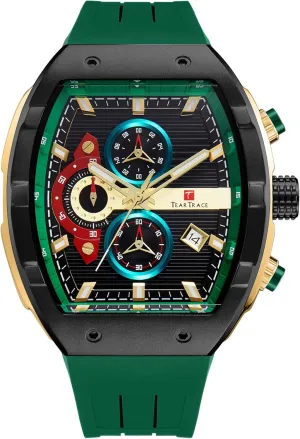Luminous Fashionable Unique Casual Watch with Silicone Strap Watches for Men Analog Quartz Waterproof Sport inchworm girder upwind reserve count Men��s Watch Tonneau Chronograph 