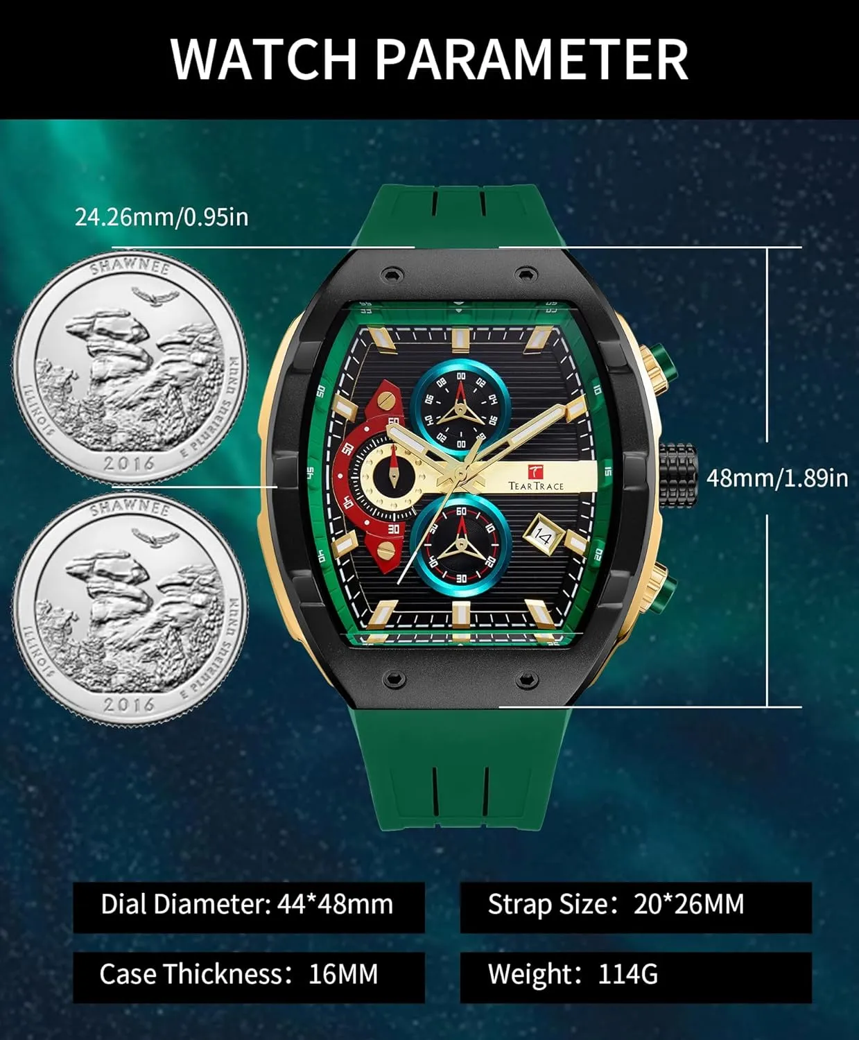 Luminous Fashionable Unique Casual Watch with Silicone Strap Watches for Men Analog Quartz Waterproof Sport inchworm girder upwind reserve count Men��s Watch Tonneau Chronograph 