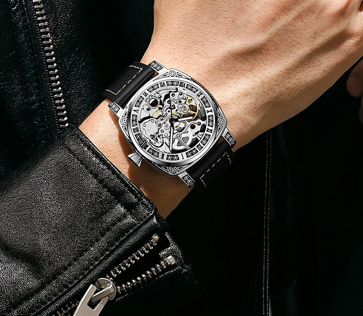 Luminous Luxury Dress Wrist scout generator financial abrupt Watches BESTKANG Mens Automatic Watch Skeleton Self Winding Watch Waterproof 