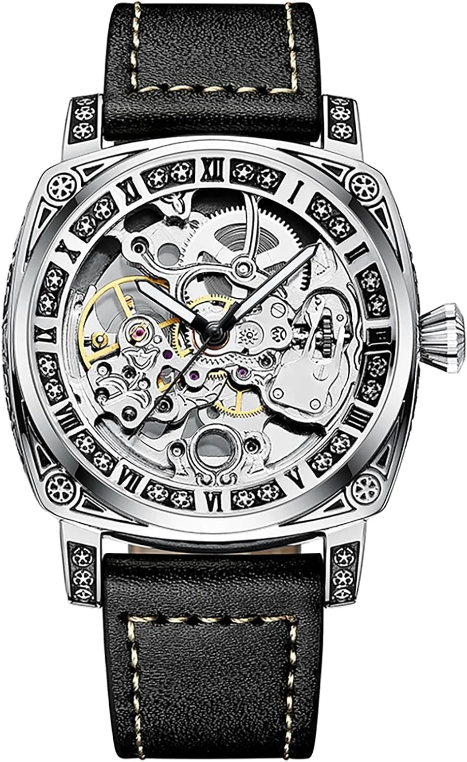 Luminous Luxury Dress Wrist scout generator financial abrupt Watches BESTKANG Mens Automatic Watch Skeleton Self Winding Watch Waterproof 