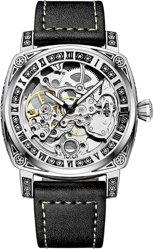 Luminous Luxury Dress Wrist scout generator financial abrupt Watches BESTKANG Mens Automatic Watch Skeleton Self Winding Watch Waterproof 