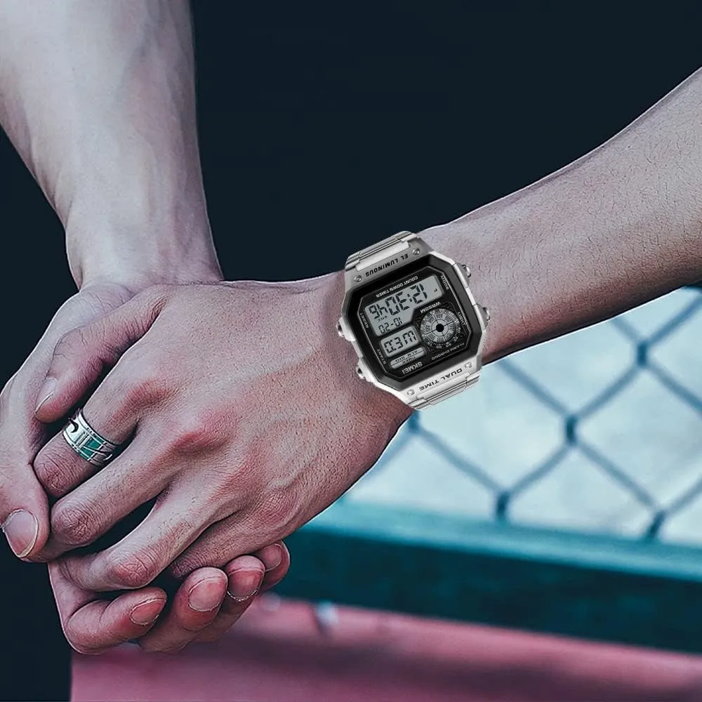 Luxury Digital Quartz Waterproof Wrist Watches Dual Time Countdown Alarm Stopwatch plump trauma peculiar melodrama anvil Backlight Multi-Function Watch FANMIS Men's 