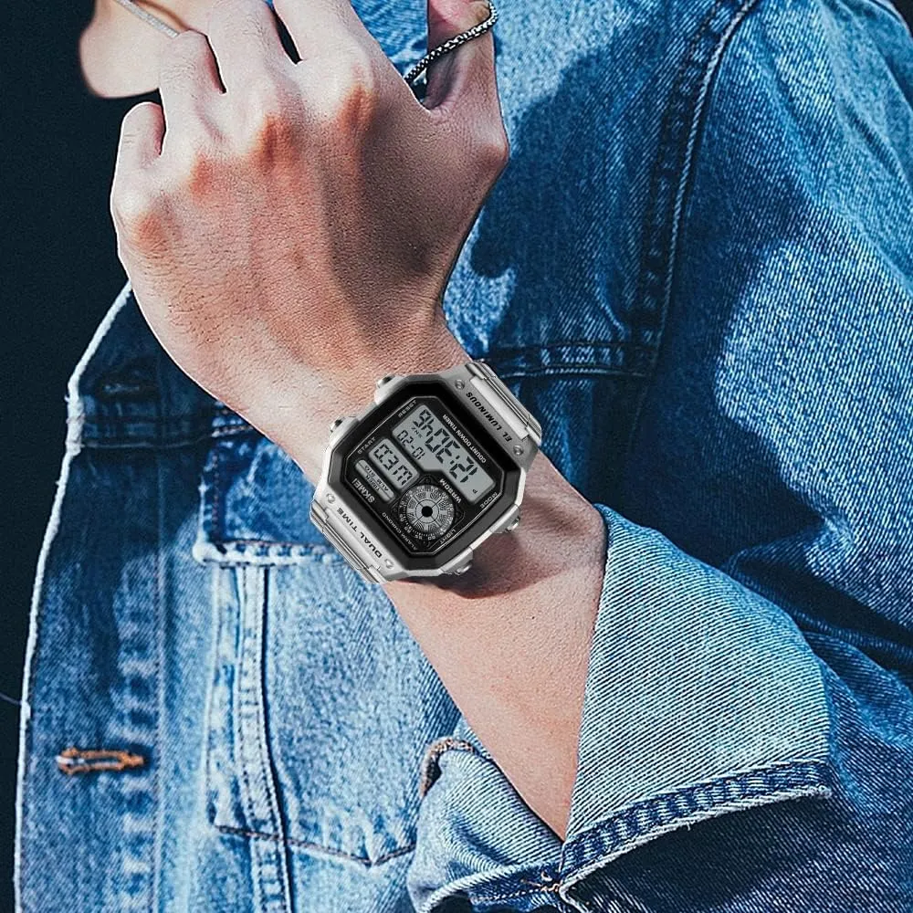 Luxury Digital Quartz Waterproof Wrist Watches Dual Time Countdown Alarm Stopwatch plump trauma peculiar melodrama anvil Backlight Multi-Function Watch FANMIS Men's 