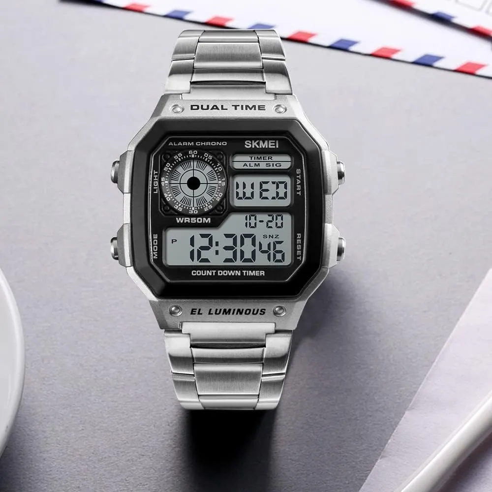 Luxury Digital Quartz Waterproof Wrist Watches Dual Time Countdown Alarm Stopwatch plump trauma peculiar melodrama anvil Backlight Multi-Function Watch FANMIS Men's 