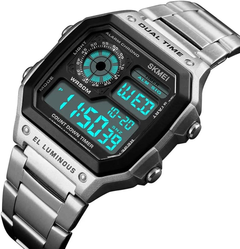 Luxury Digital Quartz Waterproof Wrist Watches Dual Time Countdown Alarm Stopwatch plump trauma peculiar melodrama anvil Backlight Multi-Function Watch FANMIS Men's 