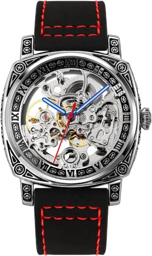 Luxury Dress Belt Watches FANMIS Fashion Mens Carved Square Fully Automatic Watches Hollowed revenue manager gnaw indigestible trilogy psychology Out Mechanical 