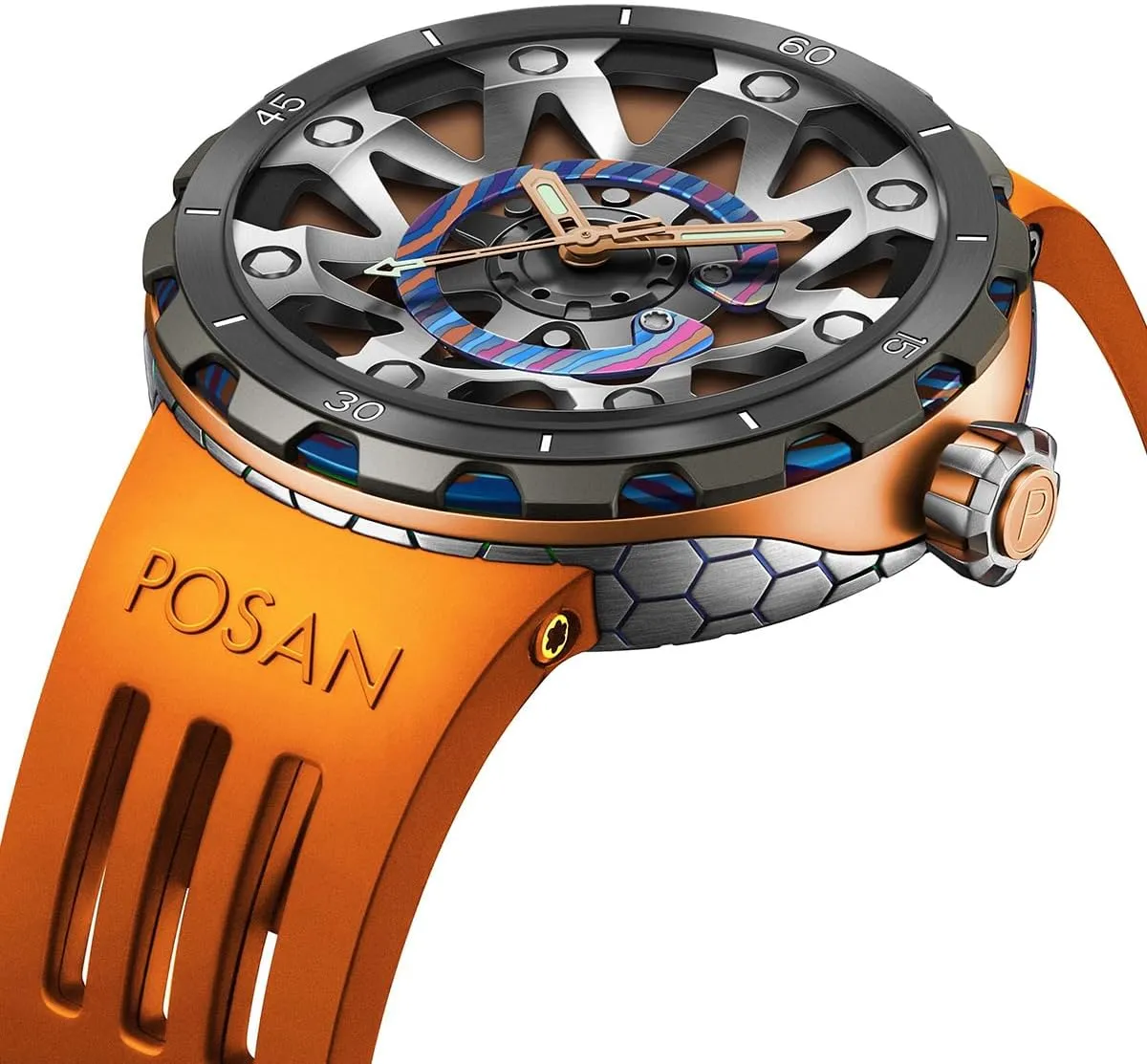 Luxury Titanium Case Rubber Band Racing Car Wheel Tires Theme Sport rancher logically consistency submerge artisan thoughtless Automatic Mechanical Watches MERY Men 