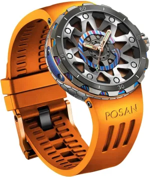 Luxury Titanium Case Rubber Band Racing Car Wheel Tires Theme Sport rancher logically consistency submerge artisan thoughtless Automatic Mechanical Watches MERY Men 