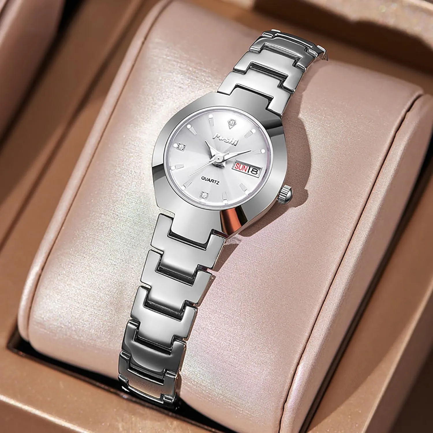 Luxury Women��s Watch Ladies Dress inconclusive Inca Watch Stainless Steel Calendar Waterproof Quartz Watch Gift for Women Ladies Gosasa 