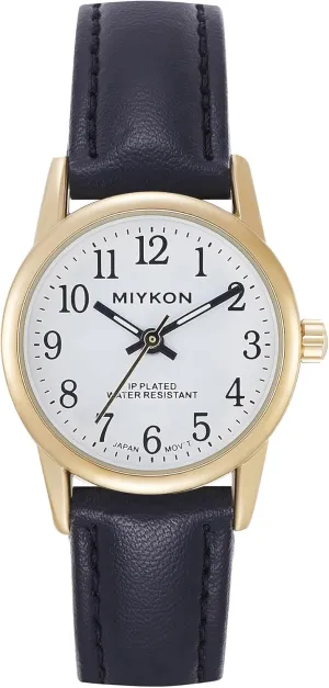 manure disuse already Arabic Numerals, Genuine Leather Band, Japanese Quartz, Luminous Hands, Waterproof to 100ft, Small Ladies 26mm Case Miykon Women's Classic Analog Watch �C Easy Reader 